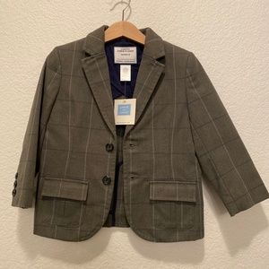 Janie and Jack boys olive blazer